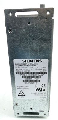 Siemens SINAMICS MICROMASTER AC Commutation Choke | I: E002 | 6SE6400-3CC00-6AD3