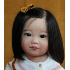 Toddler 30in Reborn Baby Doll Finished Girl Cloth Body Rooted Hair Handmade Gift