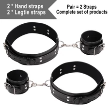 Bondage Body Restraint Harness, Arm, Hand / Wrist, Thigh Thigh Cuffs Couple BDSM