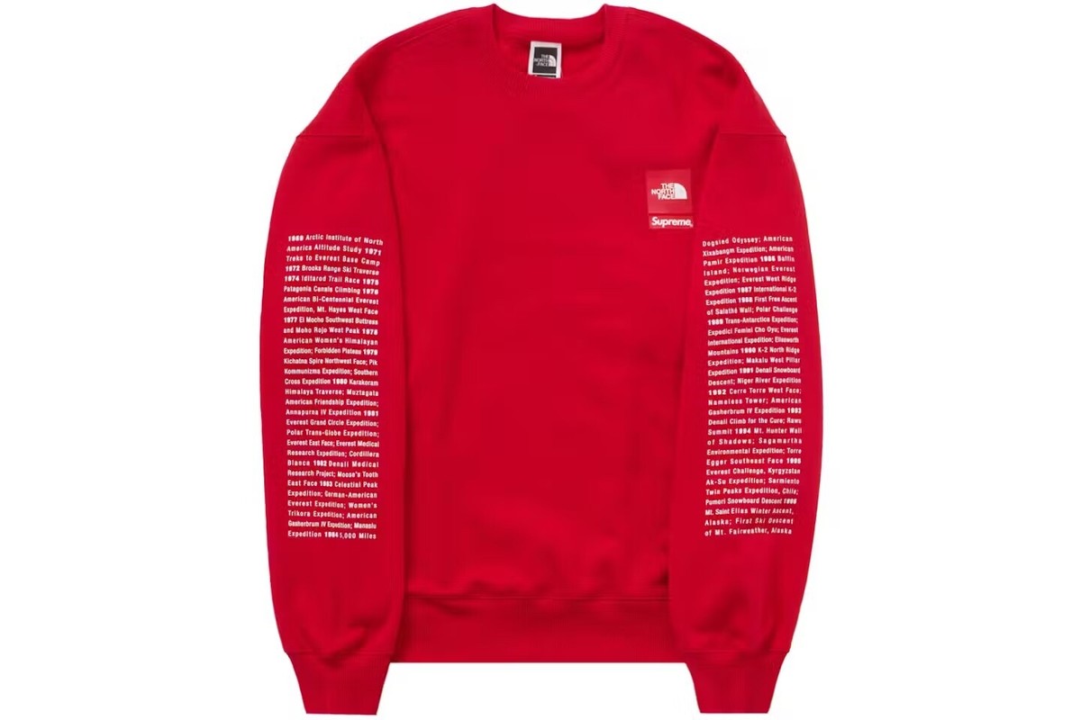 Supreme The North Face Crewneck Red xxl | eBay