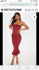 burgundy bodycon maxi dress