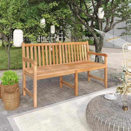 Patio Bench 59.1" Solid Teak Wood vidaXL