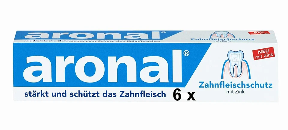 ZAHNPFLEGE-MUNDHYGIENE Aronal Dentifricio 6 Pezzi 450ml