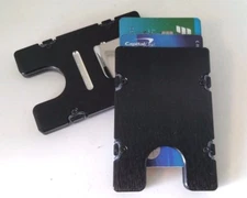 Billet Aluminum Wallet/Credit Card Holder, RFID protection, Plain Black