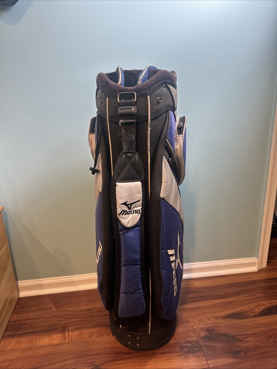 Mizuno Golf Cart Bag 14 Way Dividers Top Blue & Black 8 Pockets