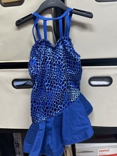 Kelle Dance Biketard Blue Scale