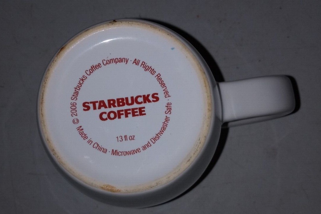 Starbucks Coffee Company 2006 Coffee Mug Cup Logo White & Red Est. 1971, 13  oz | eBay