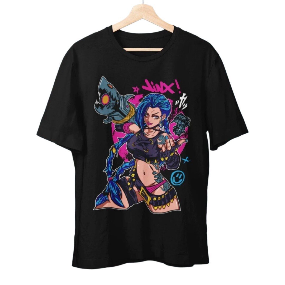 Jinx Arcane Unisex League of Legends Unisex T-shirt P87166