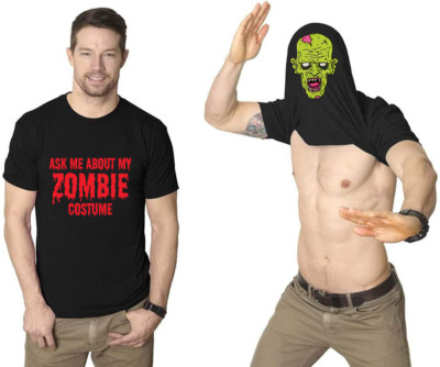 FRAG MICH NACH MEINEM ZOMBIE KOSTÜM HERREN T-SHIRT LUSTIG WALKING DEAD TOP COOLER WITZ