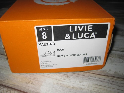 NEW NIB Livie & Luca Boys 8 M Mocha Brown Maestro Synthetic Leather Boots 2T - Picture 2 of 6
