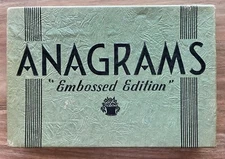 Rare Condition Vintage Anagrams Embossed Game Selchow & Righter Turquoise Letter