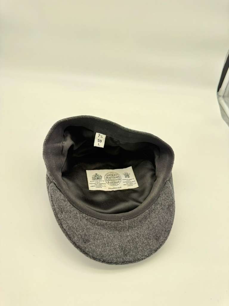 Lock & Co Hatters Flat Cap Wool Gray Size 7 3/8 L St. James's