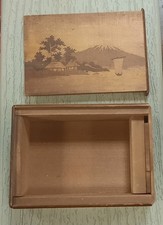 中国古玩　1983年　木製推黒　小箱　幅13cm 東K8-0330③タコチ Japanese Wood Box In Collectible Japanese Boxes (1900-Now) for