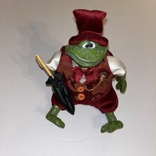 Vintage Russ Berrie Li'l Romantics Stuffed Ceramic Frog Leopold Shelf Sitter
