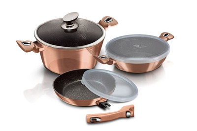 Berlinger Haus BH-7051 6-teiliges Tafelbesteck mit abnehmbarem Griff, Metall