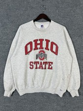 Vintage Ohio State University Buckeyes Russell Gray Crewneck Sweatshirt 90s XL
