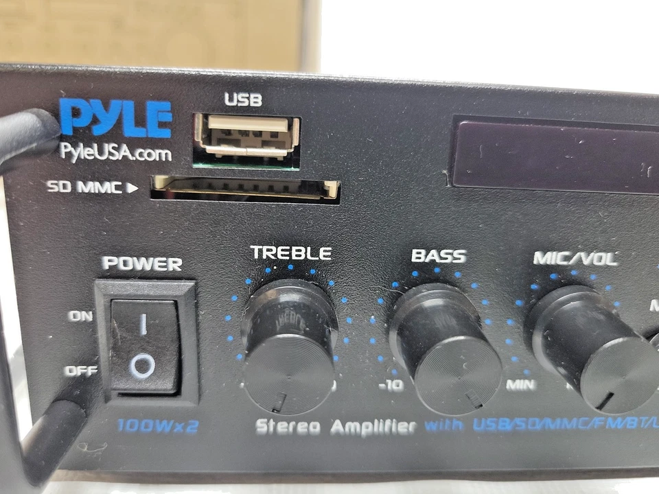 PYLE STEREO POWER AMPLIFIER,BT RECIEVER,WIRELESS  STREAMING ABILITY,PDA 29BU (C3 - Image 4 of 4