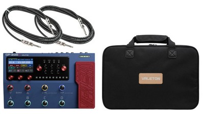 Valeton GP-200X-K Bundle with Multi-Effects Processor, 2x Cables, and GPB-1 Bag