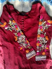 Pakistani Red Maxi New Embroidered