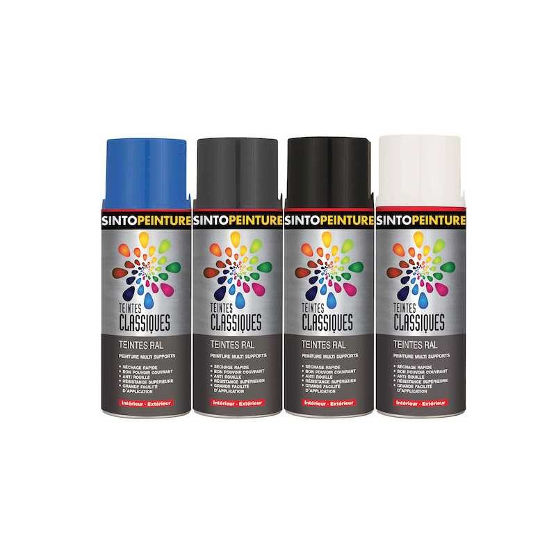 Peinture antirouille stoppe la corrosion aérosol blanc crème RAL9001 pour grilles et fer