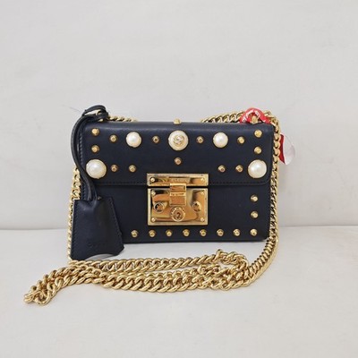 Gucci Padlock Small Black Calfskin Leather Crossbody Shoulder Bag Duty Paid