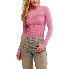 Free People Under it All Bodysuit in Pink - Small