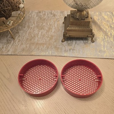Set Of 2 Fluval FX2 FX4 FX6  Half Red Media Basket OEM AUTHENTIC Item A214&A219