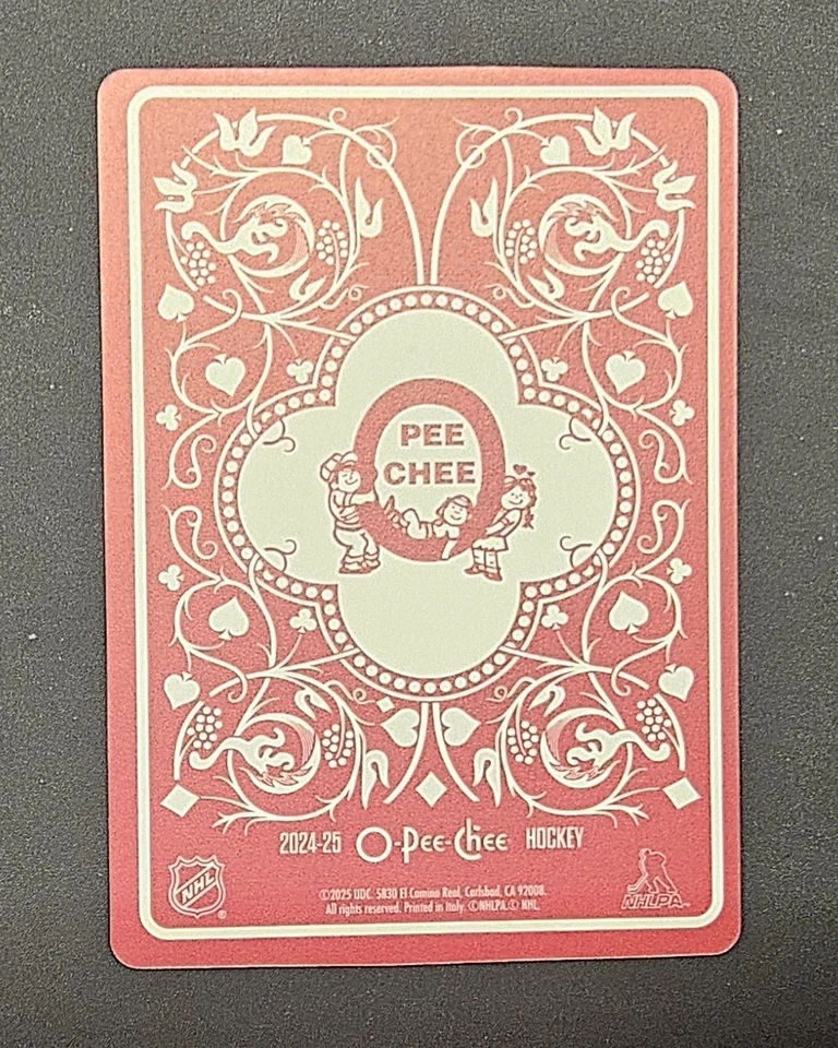 O Pee-Chee Hockey 2024-25 Tage Thompson 5 Clubs Playing Card Insert SP - Image 2 of 2