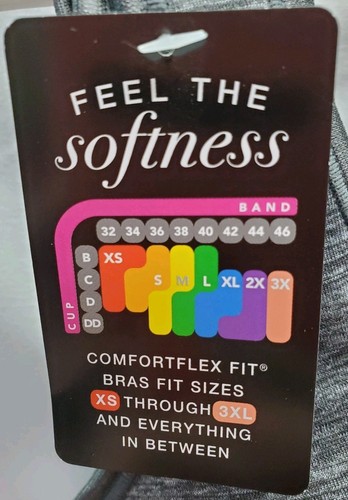 Beauty by Bali Women's Large Comfort Revolution Alpha Bra Gray - Picture 5 of 5