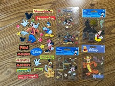 Disney Mickey Mouse 3D Sticker Sheet Lot 3 Unopened, 1 Partially Used  Cutouts
