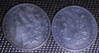 1885+1887 Morgan Silver Dollar Coins $1 Half-Dollars Ungraded Pair NOT CLEANED