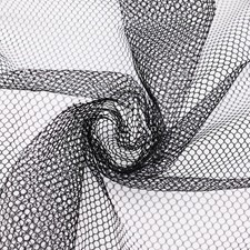 29.5 x 59 Inch Black Mesh Fabric Slightly Stretchy for Sewing Projects, Shopp...