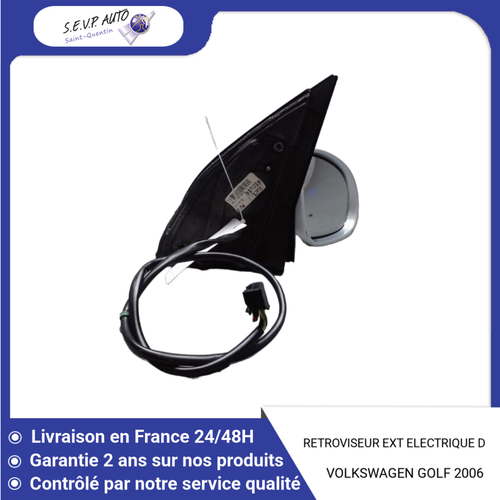Rétroviseur Extérieur Droit électrique Et Chauffant – Pour VW Bus T5 2003+ – Noir