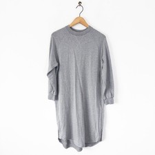 Masai Ninen Grey Jersey Sweater Dress Size S 10 12 Cotton Blend Pockets
