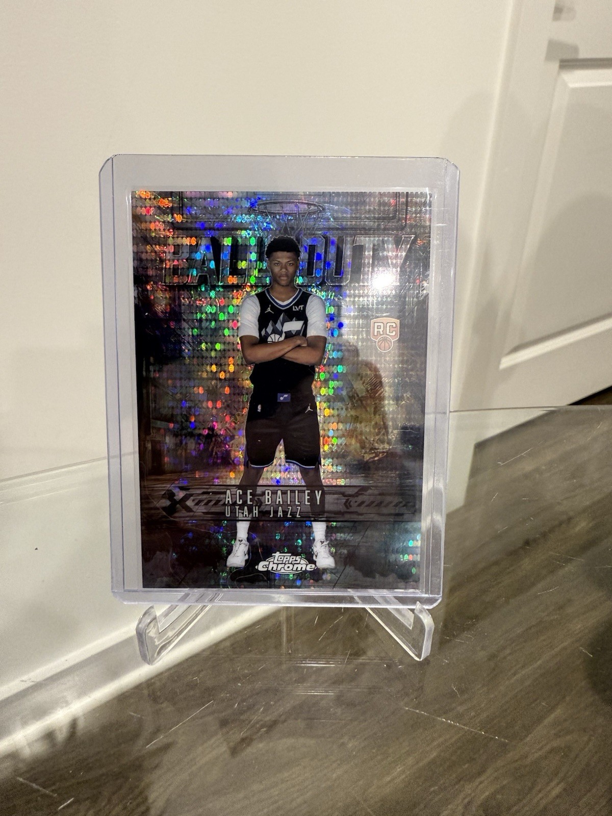 2025 Topps Chrome Ace Bailey Ball Of Duty Pulsar Refractor SP (RC)