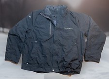Space X Jacket North End Rain Jacket Black Logo Zip XL Coat Headphones