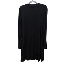 Shein Womens Black Long Sleeve Crew Neck Mini T-Shirt Dress Size XL US 12