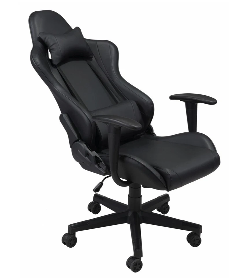 Silla Gaming Profesional Estilo Carrera Negra Foto 3 de 4