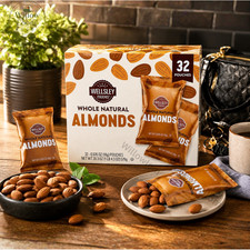 Wellsley Farms Whole Natural Almonds 32 Individual Pouches 20.3 oz Gluten Free