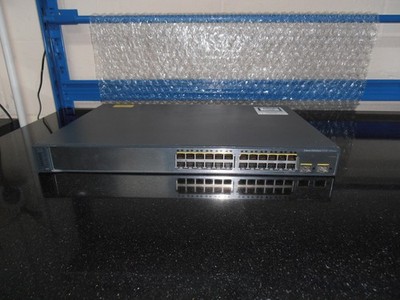 Cisco WS-C3750V2-24TS-E 24-PORT Switch + 4 x SFP Ports