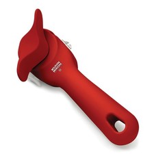 KUHN RIKON Auto Safety Smooth Touch Can Opener, Lidlifter No Sharp Edges - Red