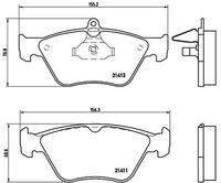 Brembo P 59 019 Bremsbelagsatz, Scheibenbremse For Holden Opel Saab Vauxhall