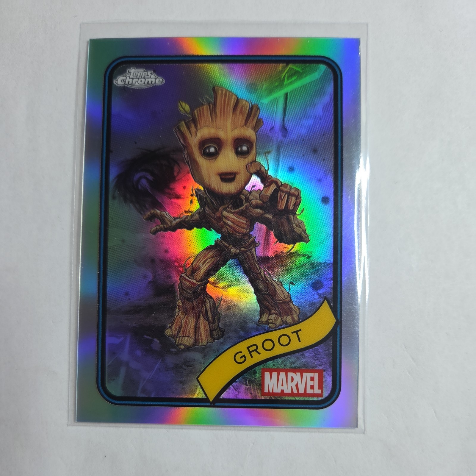 2025 Topps Chrome Marvel MCU Groot Guardians of Galaxy Refractor Mint #35 🔥
