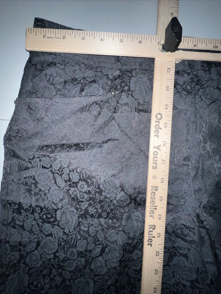 Pick & Peck Pantalón Fin de Semana Mujer’s 14 Gris Oscuro Estampado Floral Bolsillo Elástico Foto 2 de 4