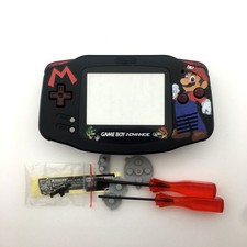 Super Mario Black Housing Shell Case cover Kits for Game Boy Advance GBA Console