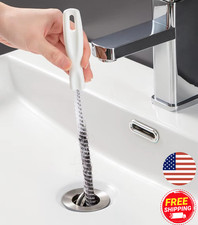 Flexible Long Drain Brush Hair Clog Remover Sink Tub Shower Sewer Pipe Cleaning