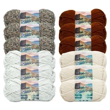 (12 Pack) Lion Brand Yarn 135-004 Hometown Bulky Yarn, Harvest Pack