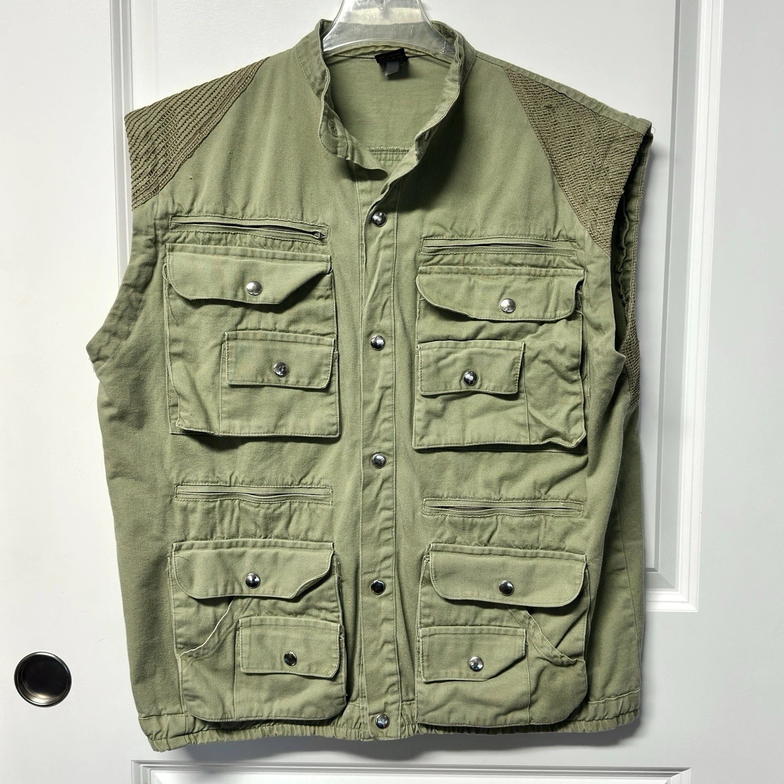Vintage 80s TOPI Vest Mens Medium Utility Safari Photographer Fishing 16 Pockets