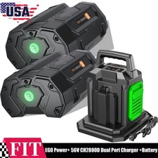 2x 56V 5.0Ah Battery+Rapid CH2800D Charger For EGO Power+56Volt BA2800 BA4200T