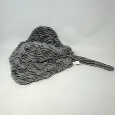 The Petting Zoo Stingray Plush Stuffed Animal Gray Glittery Sparkly 20" WOW